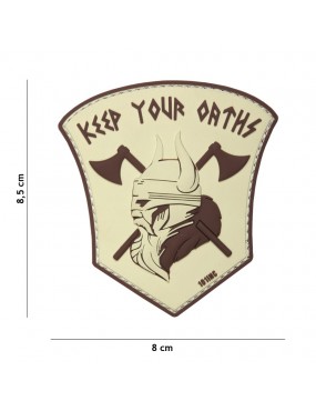 Patch 3D PVC Keep Your Oaths - TAN