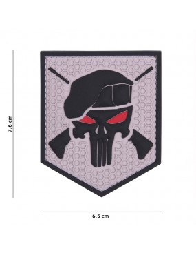 Patch 3D PVC Punisher Commando - Cinzento